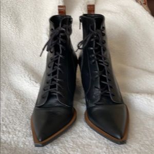 ASOS black leather ankle boot
